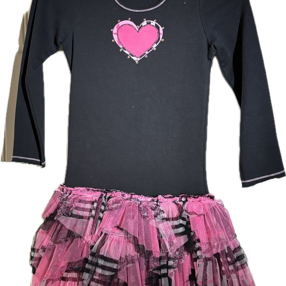 Ooh! La, La! Vintage Couture Black and Pink Dress